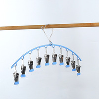 Crochet multifonctionnel peu encombrant pour sèche-linge à 10 crochets en acier inoxydable coupe-vent Crochet pour chaussette