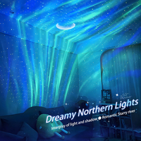 Lampu Proyektor Langit Berbintang LED RGB Kelas Atas Efek Riak Dinamis untuk Speaker Kamar Tidur Proyeksi Luar Ruangan Bertenaga USB