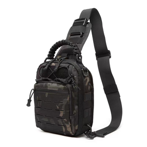 Custom Logo FOCUS Single Shoulder Tactical Camo Backpack Waterproof Outdoor Sports Camping Chest Sling Bag Promotional