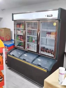 Mezzo frigorifero e mezzo congelatore per il refrigeratore dell'attrezzatura di refrigerazione del supermercato con le porte di vetro del congelatore per convenienza <span class=keywords><strong>stor</strong></span> - Product Image 5