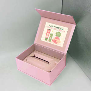 Boîte rigide de luxe verte avec pelliculage mat, papier gaufré 2 mm, emballage cadeau pour cosmétiques, vernis à ongles, huile, blush, fabriquée à partir de matériaux recyclés - Product Image 3