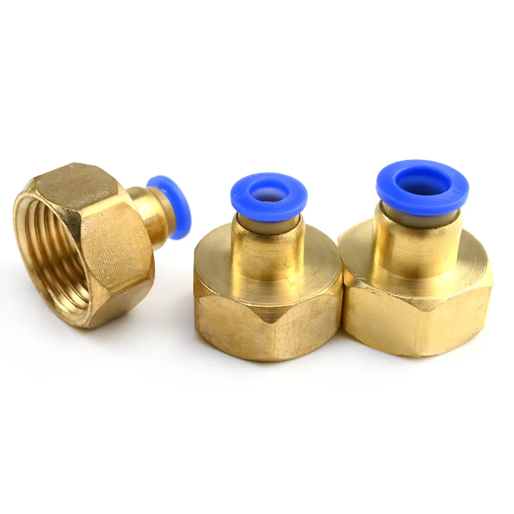 Pneumatic Quick Connector Air Fitting For 6 8 10 12mm Hose Tube Pipe 1/8" 3/8" 1/2" 1/4" BSP Female Thread Brass