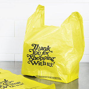 Bolsas de transporte de chaleco Llevar a cabo Gracias Camiseta de plástico Bolsa de compras para supermercado - Product Image 3