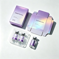 Étiquettes personnalisées pour flacons de peptides, directement de l'usine, 1 ml, 2 ml, 3 ml, transparentes, impression de codes-barres avec boîte à fermeture magnétique en carton kraft.