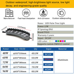 Projecteur Annulaire <span class=keywords><strong>LED</strong></span> RGB DC24V IP65 pour Arbres, Lumière d'Ambiance pour Palmiers, Adapté à l'Aménagement Paysager <span class=keywords><strong>Extérieur</strong></span> en Aluminium - Product Image 4