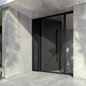 Portes pivotantes <span class=keywords><strong>d</strong></span>'entrée de sécurité en acier intérieur personnalisées et peu coûteuses Portes pivotantes <span class=keywords><strong>d</strong></span>'entrée avant extérieures pour les maisons - Product Image 3