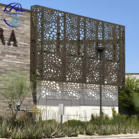 Façade perforée en aluminium, panneau de revêtement moderne personnalisé avec revêtement PVDF, mur-rideau pour centre commercial