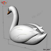 Oie cygne gonflable géante 8mH blanche avec lumière LED gonflable publicitaire personnalisable pour événements extérieurs