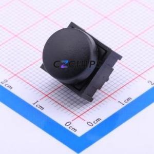 320.02E11.08BLK Tactile <b>Switch</b> Through hole Component (THT) <b>Switch</b> Single Pole Single Throw Round Button Through Hole 12.4mm - Product Image 1