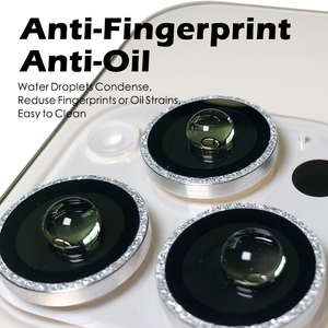 Kaca Film Pelindung Lensa Kamera Belakang iPhone 15 Promax Flash Diamond Mobile Phone Lens Tempered Glass Film dengan Berlian - Product Image 3