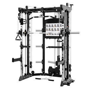 Ginásio comercial Fitness Equipment Multi-Function Power Cage Cable Crossover Smith Machine Gym <span class=keywords><strong>Squat</strong></span> <span class=keywords><strong>Rack</strong></span> Xr1001 - Product Image 1