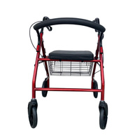 Chariots de courses portables pour personnes âgées avec frein, capacité de charge de 100 kg, fauteuil roulant pliable pour personnes âgées, déambulateur