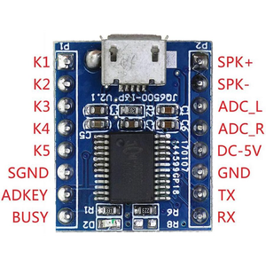 โมดูลเสียง MP3 รุ่น JQ6500 ของแท้ พร้อมบอร์ดเสียง MCU ควบคุมแบบอนุกรม 5 ช่องสัญญาณ อินเทอร์เฟซ SPI เครื่องเล่นเสียง DIY สำหรับงานโปรเจกต์ - Product Image 5