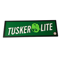 Tapis de bar en PVC personnalisé avec logo, imperméable et antidérapant, pour la décoration de bar moderne, idéal pour cocktails, bières, pubs, clubs et fêtes.