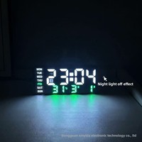 Rahmenlose LED Elektronische Wanduhr Leuchtende Anzeige Thermometer Grenzüberschreitende Nutzung; Multifunktionale Minimalistische Digitale Zeituhr