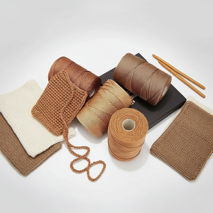 <span class=keywords><strong>Fil</strong></span> de lin boule de laine au crochet bricolage tissé à la main avec <span class=keywords><strong>fil</strong></span> creux en <span class=keywords><strong>fil</strong></span> de lin glacé léger et épais - Product Image 1