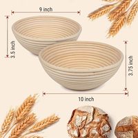 9/10 pouces rond pain épreuvage cuisson bol ensemble panier pour four sûr avec doublure levain boulanger grattoir pâte boiteux cuisson tapis