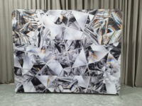 Latar Belakang Photo Booth Kain Tension Custom 8ft X 8ft Warna Perak