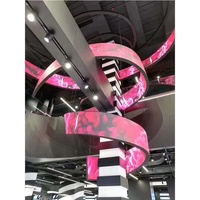 Module LED flexible pleine couleur 32*16cm, sonore, cylindrique, personnalisable, pour ascenseurs intérieurs, magasins de détail, animations et murs vidéo