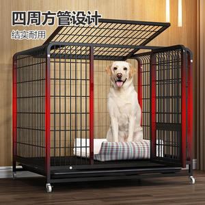 กรงสุนัขลวดเหล็กแบบพับได้ขนาดใหญ่ รูปทรงสี่เหลี่ยมผืนผ้า สำหรับใช้ในบ้าน - Product Image 5