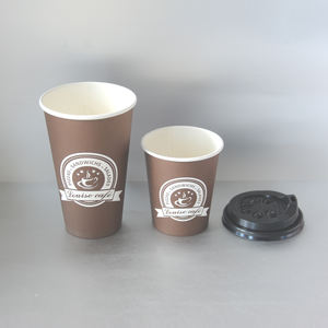 Tazze da <span class=keywords><strong>caffè</strong></span> in carta usa e getta a doppia parete 8oz/12oz/16oz con coperchi - Product Image 6