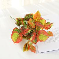 Décoration de jardin avec ou sans pot, Feuille de Calathea artificielle en plastique, Plante persistante pour la Fête des Mères, Mariage, Noël