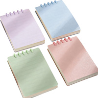 Bloc-notes promotionnel BECOL multicolore, mini, pour étudiants, coins arrondis, format A7, feuilles mobiles, portable, format poche, pour cadeau