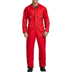 Rifornimento della fabbrica di Poliestere/Cotone A Due Vie Cerniera Nero Garage Meccanico di Un Pezzo Della Tuta di Usura del Lavoro - Product Image 4