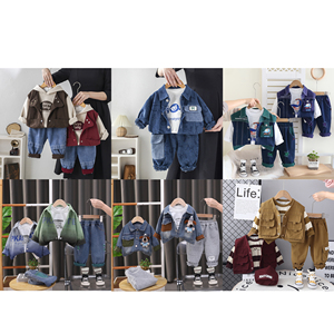 Set di 3 Pezzi per Bambino con 11 Design Misti, Camicia Casual Semplice e Versatile a Maniche Lunghe, Abbigliamento Primaverile per Bambini - Product Image 1