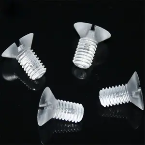 Custom Wholesale Price In Stock Polycarbonate Pan Head Screw Transparent Cross Countersunk Plastic PC Head Screw