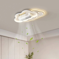 Ventilateur de plafond LED sans lame à spectre complet avec télécommande Ventilateur de plafond moderne et silencieux sans feuilles pour chambre à coucher et salon