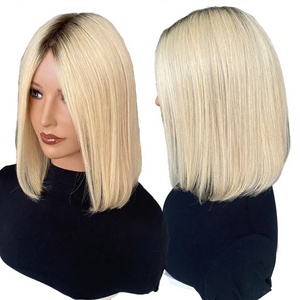 Perruque complète en cheveux humains russes européens, blond miel, avec dentelle HD respirante, pour perte de cheveux médicale ou due à la chimiothérapie - Product Image 2