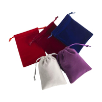 Pochette en velours noire personnalisable avec logo, recyclable, pour bijoux, emballage promotionnel