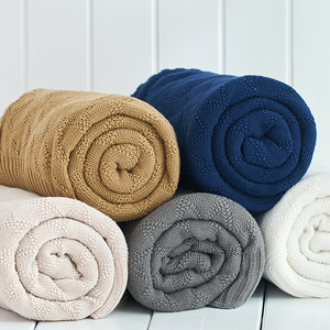 LGT — couverture tricotée léger 100% <span class=keywords><strong>coton</strong></span>, <span class=keywords><strong>Plaid</strong></span> Argyle, pour adultes et enfants, livraison gratuite - Product Image 1
