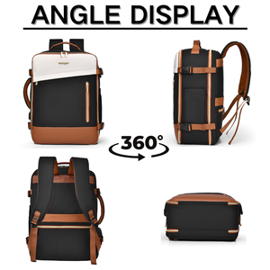 Sac à dos de grande capacité pour hommes avec multi-poches et extension à 180 degrés avec compartiment pour ordinateur indépendant - Product Image 4