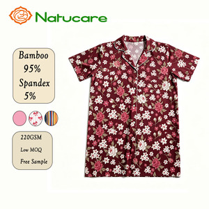 Comfortable Bamboo Fiber Women Nightgown Wholesale <strong>Lemon</strong> <strong>Printed</strong> Short Sleeve Breathable Soft Lounge Sleep Shirt Custom <strong>Dress</strong> - Product Image 4