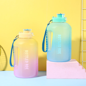 Grande bottiglia d'acqua palestra e sport all'aria aperta bottiglia motivazionale indicatore del tempo Fitness Shaker a tenuta stagna bottiglia d'acqua work out - Product Image 5