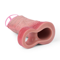 ORALSX Extenseur de pénis de 7 pouces, manchon réaliste pour pénis, couvre-pénis, gode creux, gaine pour pénis, améliorant de pénis, jouets sexuels
