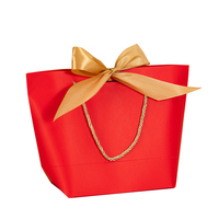 Sacs de courses écologiques en papier kraft avec poignée Flexiloop, impression de logo personnalisée, 5 tailles, sacs en papier pour accessoires de mode