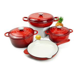 Olla Holandesa Redonda de Hierro Fundido Esmaltado Clásica y Duradera de <span class=keywords><strong>4QT</strong></span>, Utensilios de Cocina, Olla para Estofar para Gas e Inducción - Product Image 4