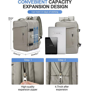 Custom Large Capacity Multifunction <b>Nylon</b> Smart Laptop <b>Backpack</b> Anti Theft Shoe Compartment Usb Charger Polyester <b>Backpack</b> - Product Image 3