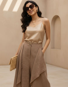 Pantalon élégant en lin slub pour homme et femme, léger, confortable, respirant, stylé, parfait pour le bureau ou les occasions décontractées - Product Image 6