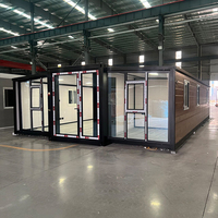 Maison modulaire préfabriquée de luxe extensible, mobile, avec extension coulissante et pliable, 20 pieds et 40 pieds