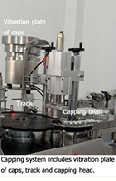 Machine de remplissage et de bouchage automatique de flacons en verre pour laboratoire