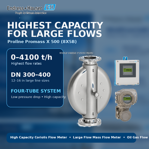 เครื่องวัดมวลคอริโอลิสแบบรีโมท Endress+Hauser Promass X 500 8X5B สำหรับการวัดการไหลสูง พร้อม 4 IO สำหรับอุตสาหกรรมน้ำมันและก๊าซออฟฟ์ชอร์ - Product Image 2