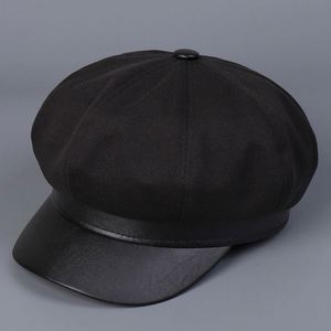 Boina Unisex de Piel Sintética con Visera, Estilo Británico Informal, para Otoño-Invierno 2025, Nueva Colección - Product Image 6