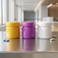 Flacon vide en plastique pour crème de soin personnel rechargeable de bonne qualité, 15 ml, blanc, jaune, violet, avec bouchon à vis