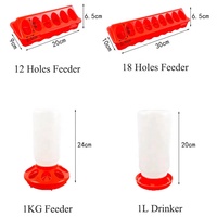 JIATAI vente en gros 1L abreuvoir et mangeoire en plastique durable pour poulet/canard/oie/pigeon/oiseau