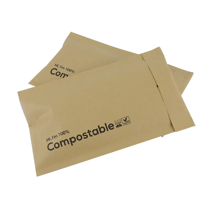 Lot de 50 enveloppes en papier Kraft, sachet à bulles, réutilisables, avec Logo, de haute qualité, pour la livraison Express
