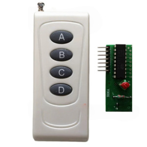 Control Remoto Inalámbrico de 4 Canales y Módulo Receptor de Salida de Alto Nivel de 5V, Conjunto de Control Remoto de Alta Potencia de 4 Canales - Product Image 1